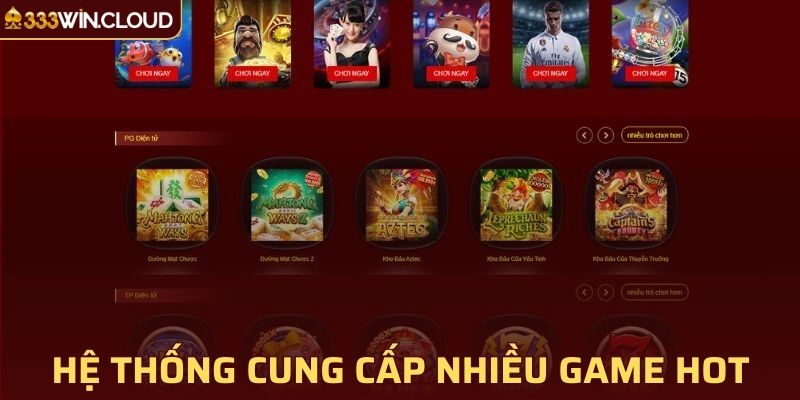 Hệ thống cung cấp nhiều sản phẩm game ấn tượng bậc nhất