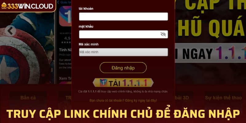 Truy cập đường link chính chủ để đăng nhập 33Win